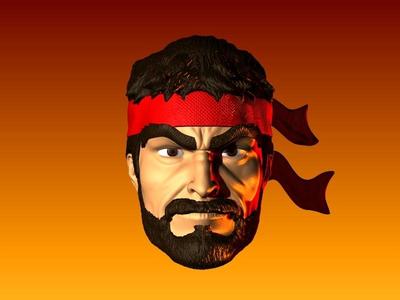 RYU HEAD CUSTOM ACTION FIGURE STREET FIGHTER