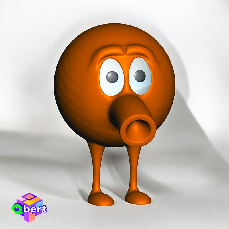 Q*bert 3D Model – Classic Arcade Nostalgia for Desk Decor or Dioramas