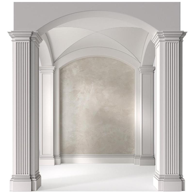 Arched Vaulted Gallery Decorative plaster 3D model