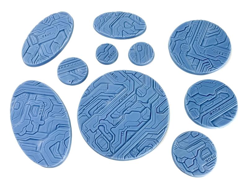 33-Piece Round Base Set with Magnet Slots : Starship Panels