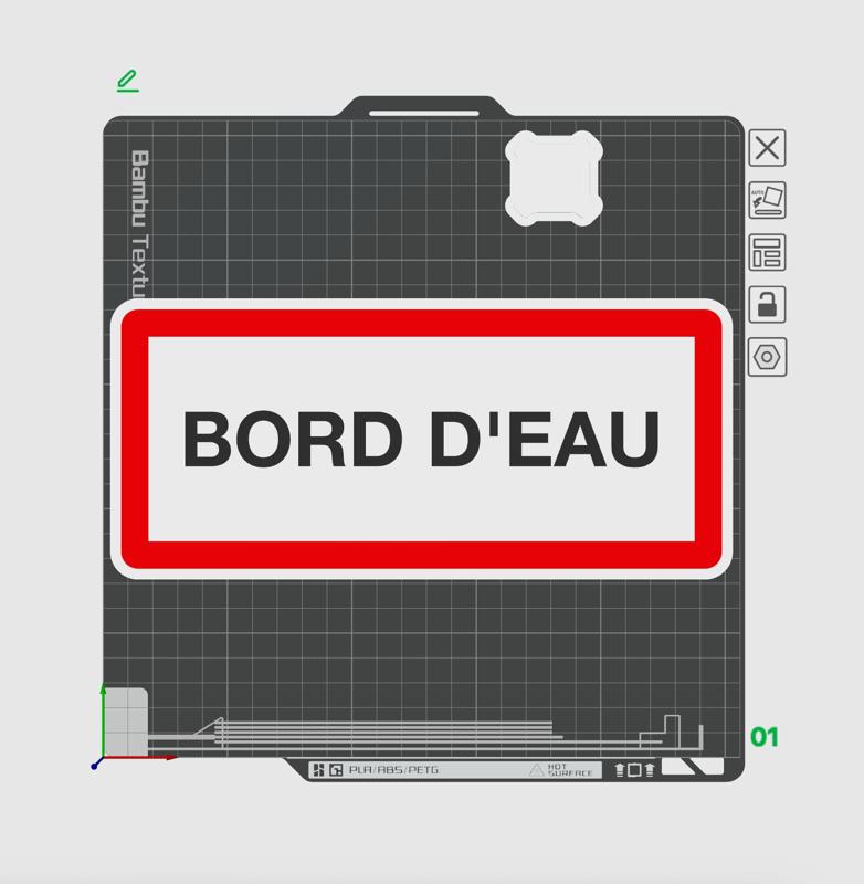 Humorous waterside sign bordeaux