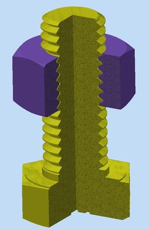 DIN 933 M12 Screws and DIN 934 M12 Nut