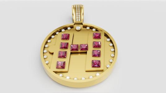 alphabet pendant 3D printable model