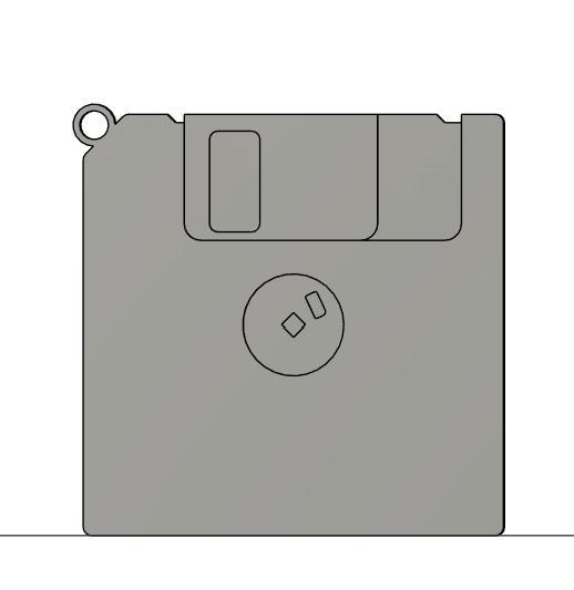 Floppy Disc Keychain