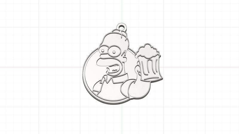 Homer Simpson Keychain - The Simpsons