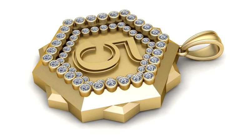 Number Pendant 3D printable model