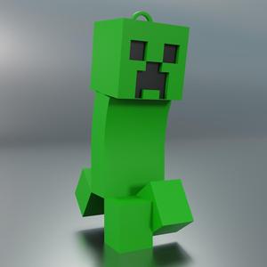 Creeper Minecraft Keychain