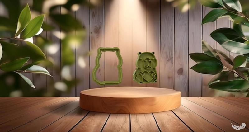 Cutting capybara heart marker - cutting capybara heart