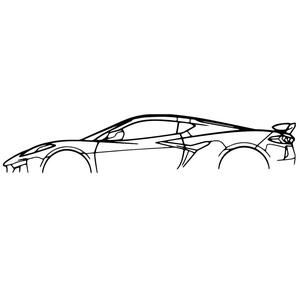 Chevrolet Corvette C8 Z06 Silhouette Wall Art