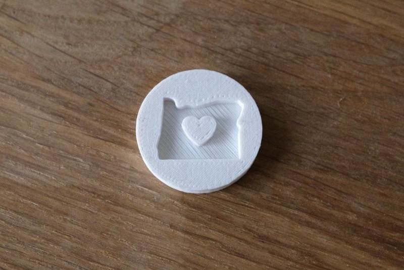 Love Oregon stamp mold