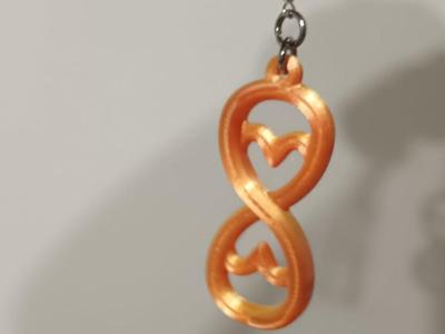 Infinity Heart Earrings – 3D Printable Pair (PLA)