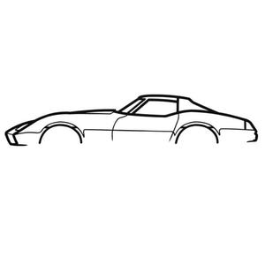 Chevrolet Corvette C3 1976 Silhouette Wall Art