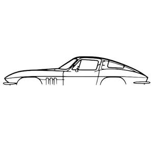 Chevrolet Corvette C2 Silhouette Wall Art