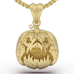 pumpkin skull pendant