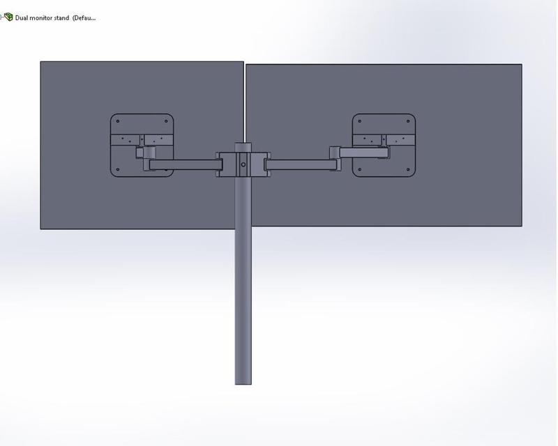 Dual 24" monitor stand by LeHof