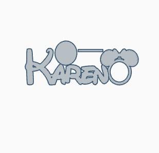 Name Karen with photo frame Minnie