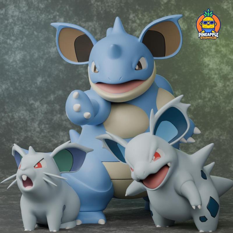 nidoran, nidorina and nidoqueen