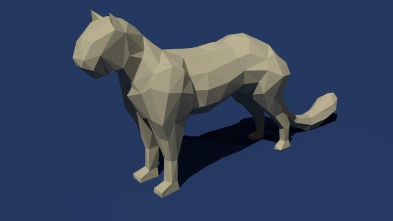 Low Poly Cougar