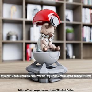 Rokruff in the Pokeball from pokemon