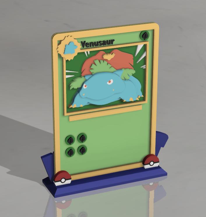 3D Pokémon Card Display – Venosaur