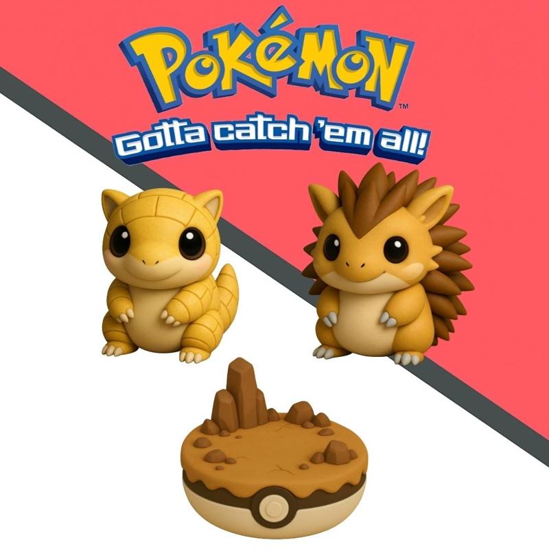Pokemon Sandshrew evolution pack x 3 units