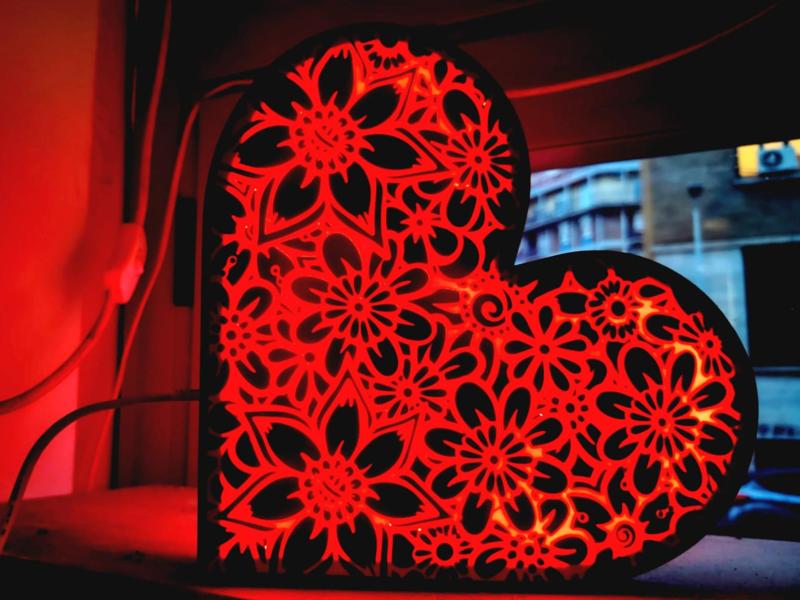 Valentine's Day Heart Lamp Terni