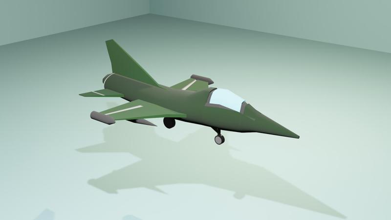 Lowpoly 3D Military Aircraft