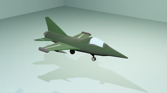 Lowpoly 3D Military Aircraft