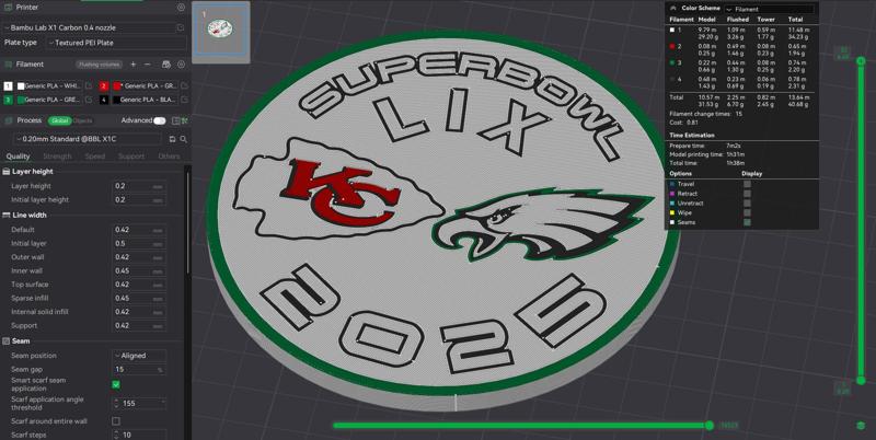 Superbowl LIX 59 Coaster *MULTICOLOR*