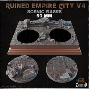 Ruined Empire City V4 - Scenic Bases (60mm Bases)