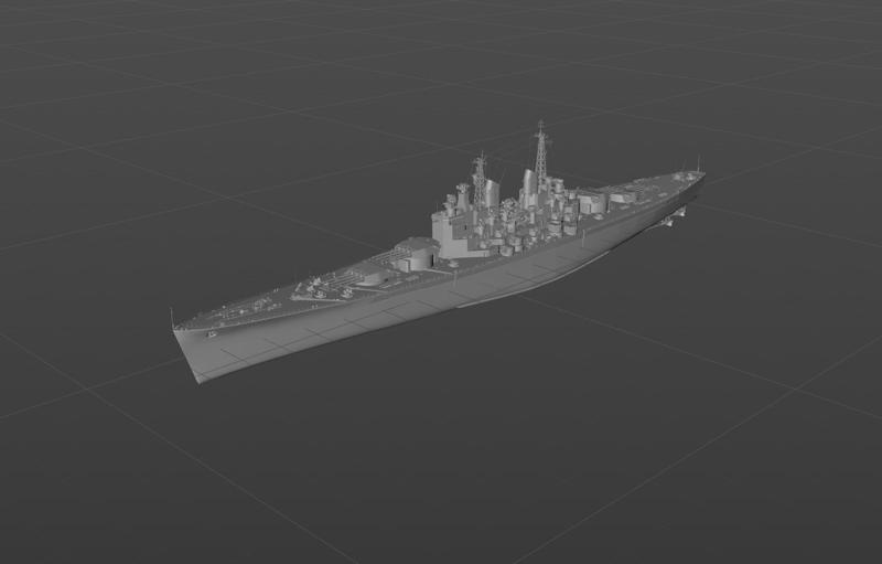 British battleship "Ravag" 3D model material