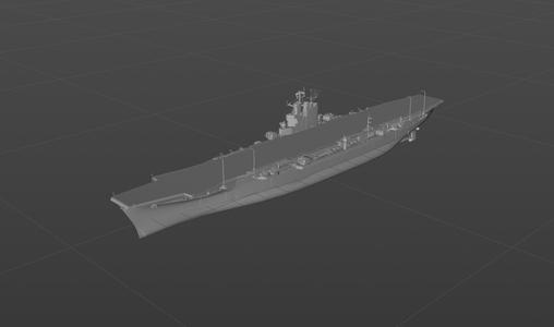 3D model material of the Soviet aircraft carrier "Admiral Orlov"