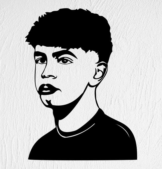 SOCCER PLAYER LAMINE YAMAL WALL ART 2D DECORATION