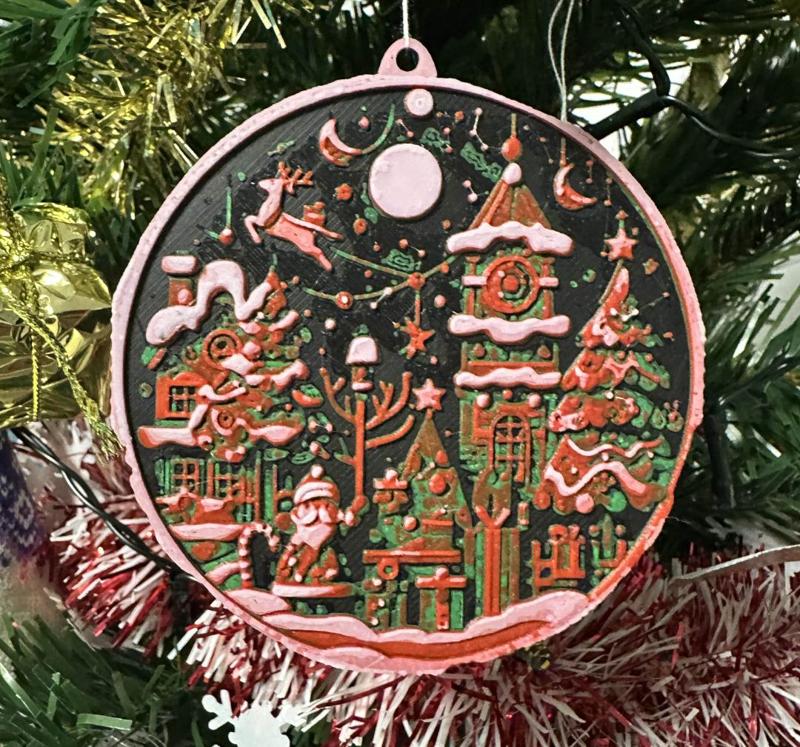 Father Christmas village ornament
