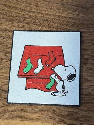 Snoopy Christmas Stockings poster sign
