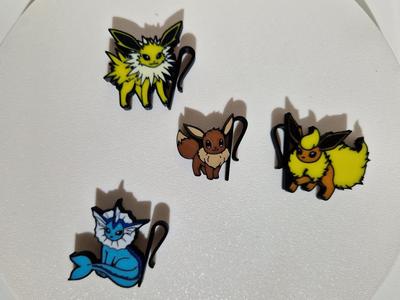 Pokemon Glass markers - Eevee and evolutions