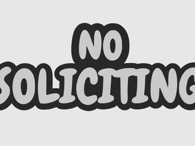 No Soliciting Mailbox Sign