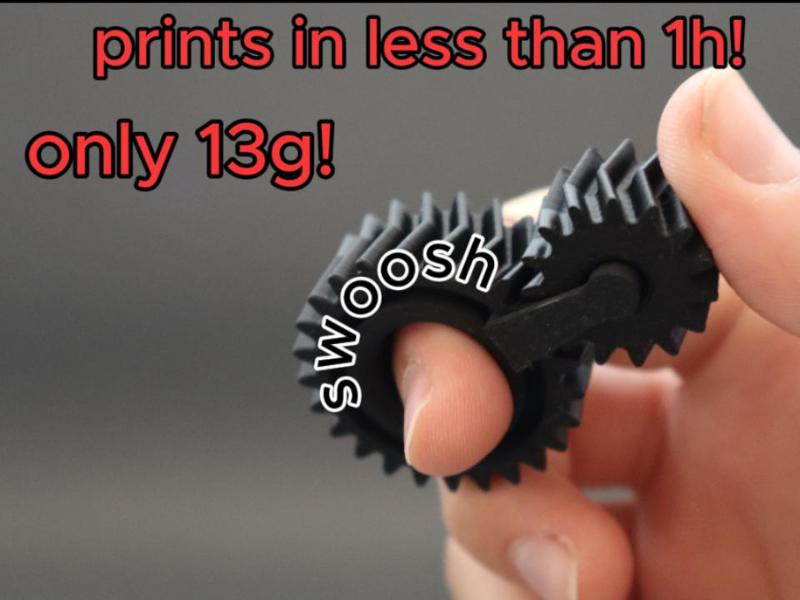 Herringbone Gear Finger Spinner Fidget