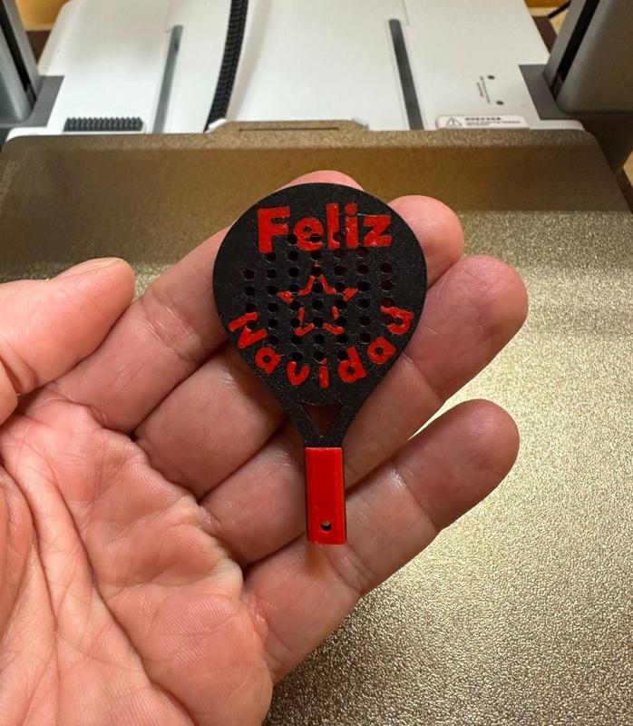 Happy Christmas padel keychain