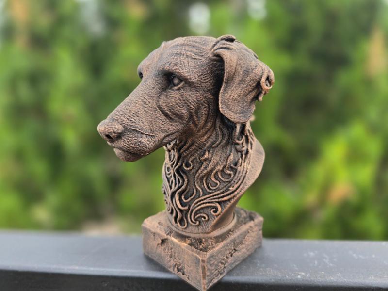 LURCHER DOG BUST
