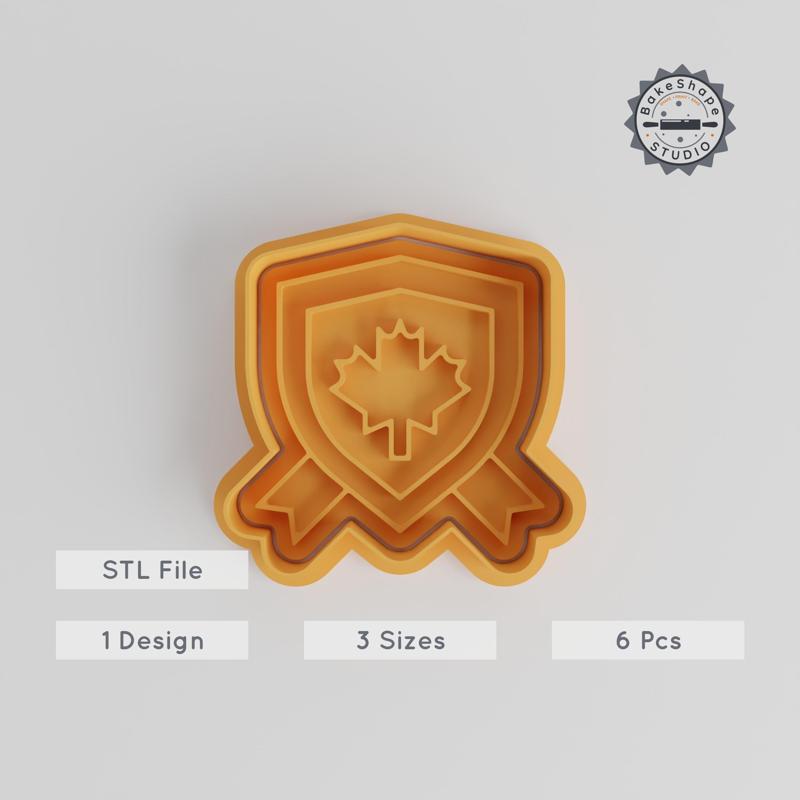 Shield Shape Cutter & Stamp Set, Cookies & Fondant, 6 Pieces, Multiple Sizes PRODUCT_5490