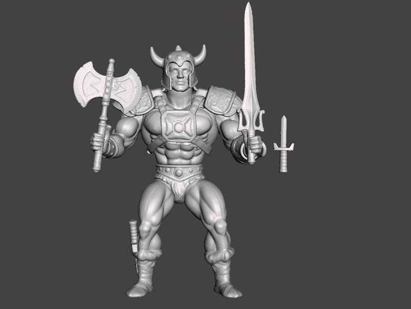 BARBARIAN HE MAN NEW ETERNIA MOTU CUSTOM VINTAGE ACTION FIGURE (COMPLETE)