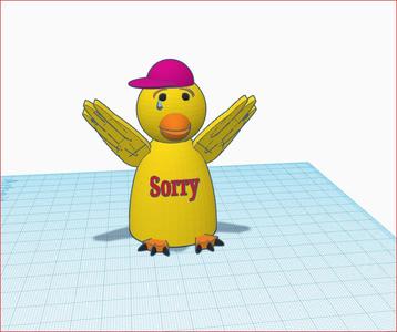 Duck says: "Sorry"