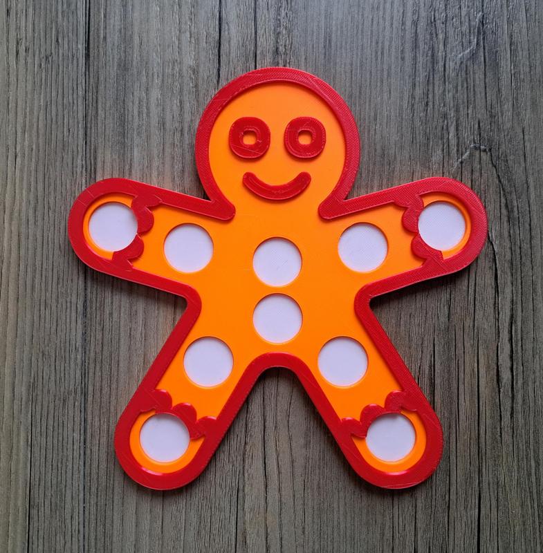 Gingerbread Christmas model for (magnetic) fiches