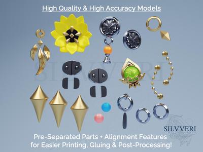 Tighnari Accessories Bundle for Cosplay - Genshin Impact - Instant Download STL Files for 3D Printing