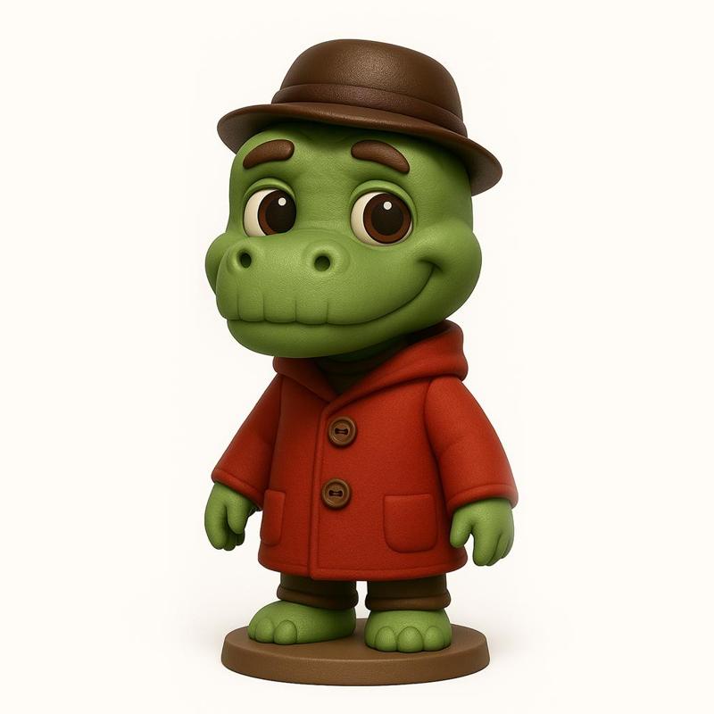 Crocodile in Coat - STL Model for 3D Printing