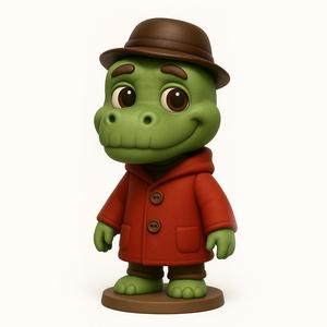 Crocodile in Coat - STL Model for 3D Printing