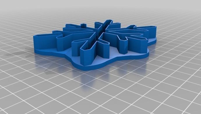 Snowflake Shaped Icing and Cookie Cutter