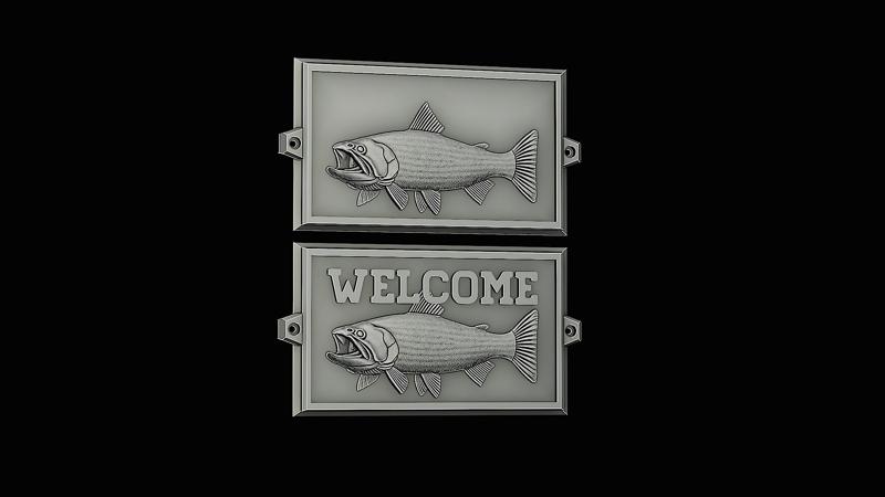 relief 1  fish brook trout / Salvelinus fontinalis