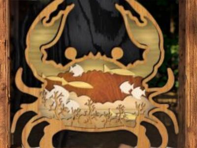 Multilayer crab SVG/ laser cut / 3D layer / Plywood cut / Paper cut / SVG file / 3D Mandala/ decoration